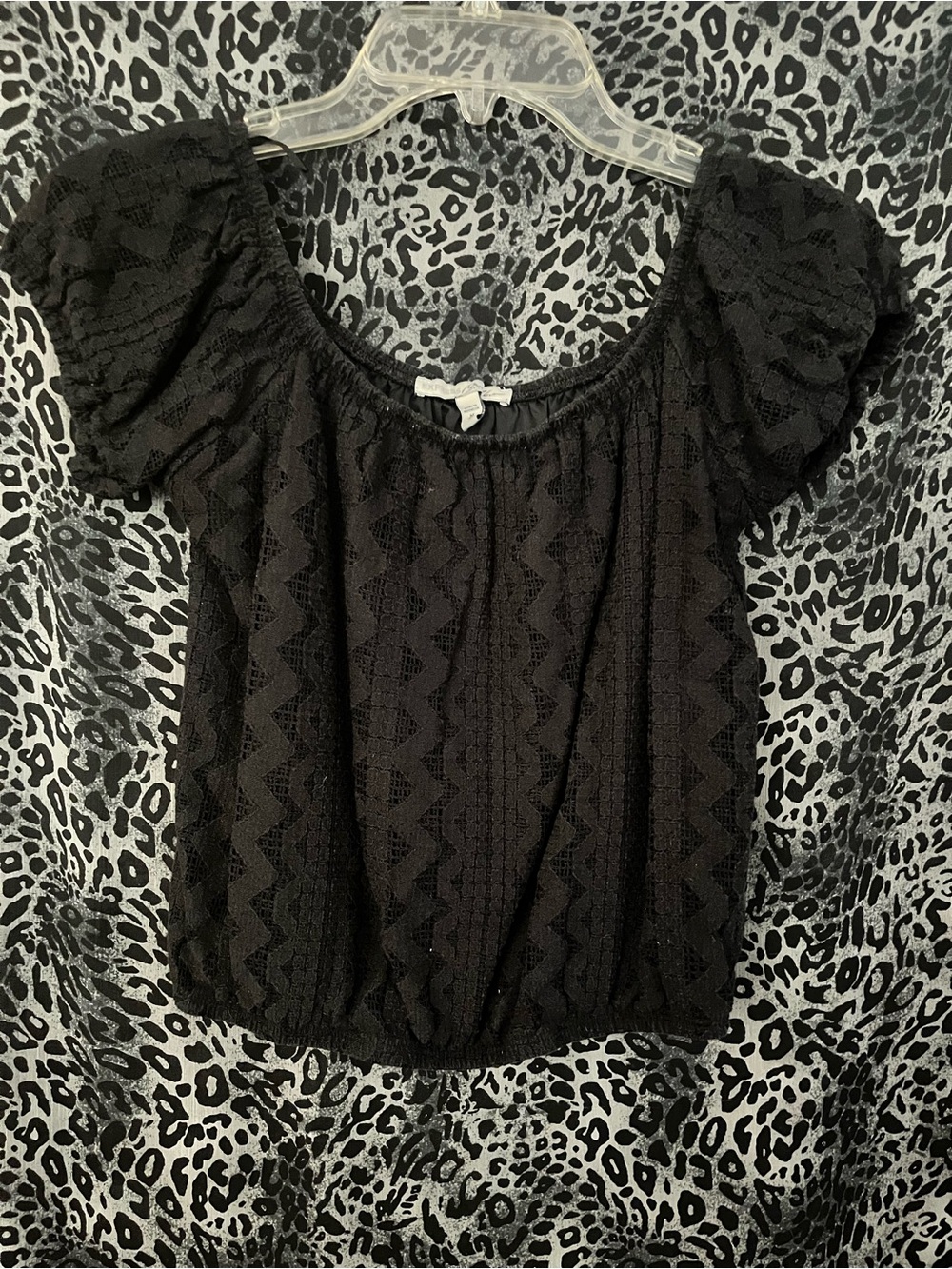 Express Black Lace Crop Top